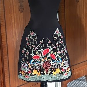 Zara Woman Asian Embroidered Miniskirt